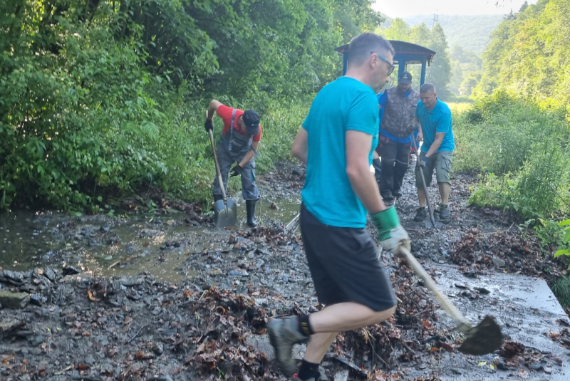 Zaplavená trať detskej železnice